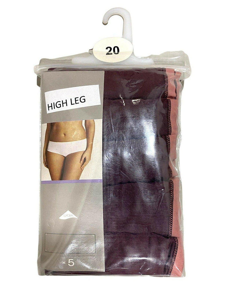 Ex M&S 5 Pack No VPL High Leg Briefs – Afford The Style